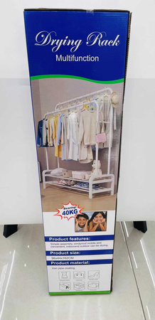 DOPPELTER WEISSER KLEIDERBÜGEL (12)