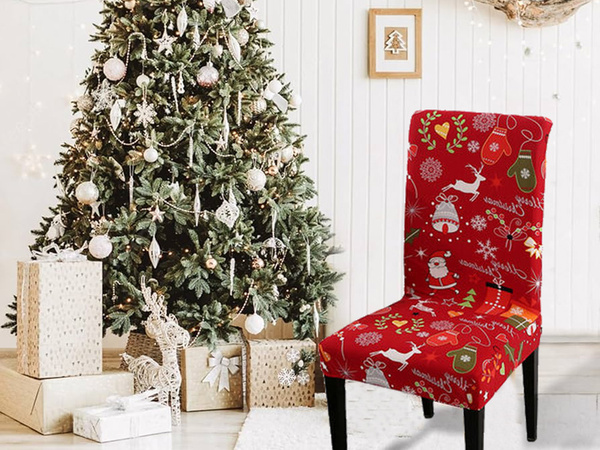 Funda de silla de navidad decorativa universal banda elástica michael