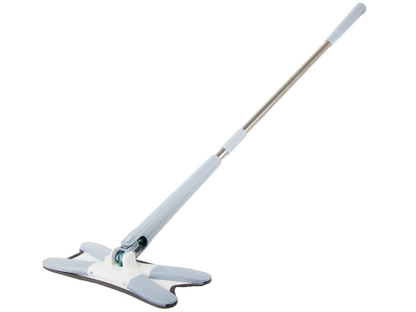 Flat mop for floor cleaning with wringer rotary twist wringer