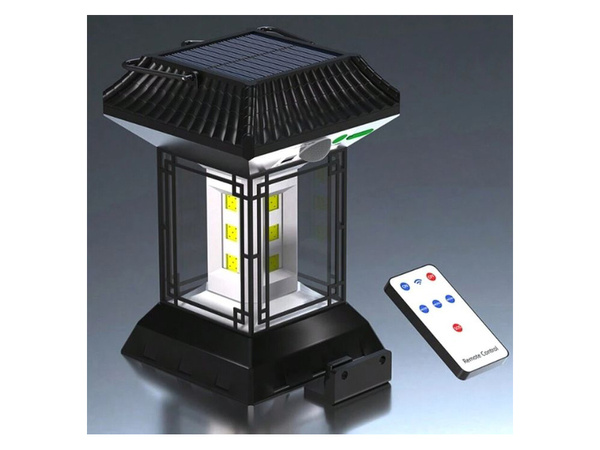 Lampara solar con sensor de movimiento crepuscular 5 modos 60 led cob con mando a distancia