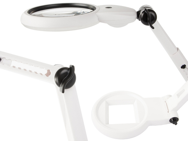 Juvelyro stalo didysis 12x 8x 18 led usb lupa