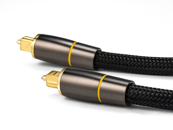 Optical cable 2m braided toslink digital hq gold plated terminals