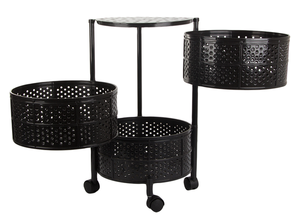 Étagère de cuisine armoire à roulettes table roulante panier 3 étages