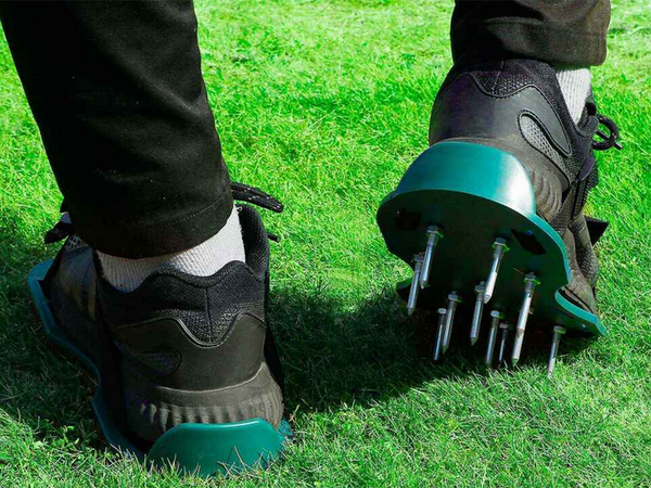 Garten-vertikutierer schuhabdeckungen grosse spikes für rasenbelüftung