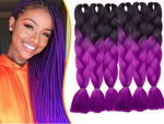 Synthetic hair for colour ombre braids