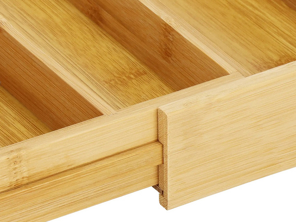Zásuvkový organizátor pre kuchynské stoly bambus 7 dvierok 39cm l