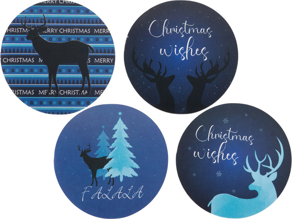 Autocollants décoratifs de noël en rouleau de 500 pièces joyeux noël