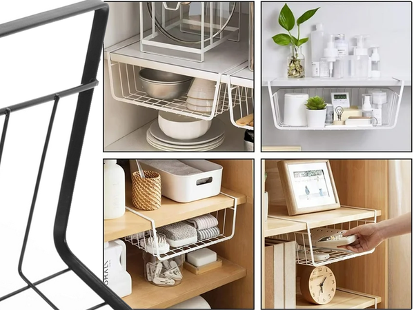 Cesta metálica estante de cocina suspendido estante colgante organizador
