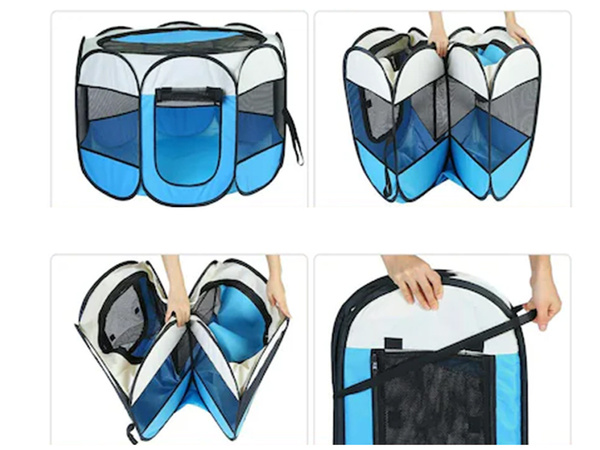 Corral plegable para perros cama para gatos jaula grande perrera ligera