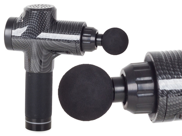 Masažna pištola za masažo telesa lcd močan brezžični kompletni primer