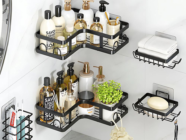 Bathroom set 3 x bows + 2 x hanging bathroom surfaces