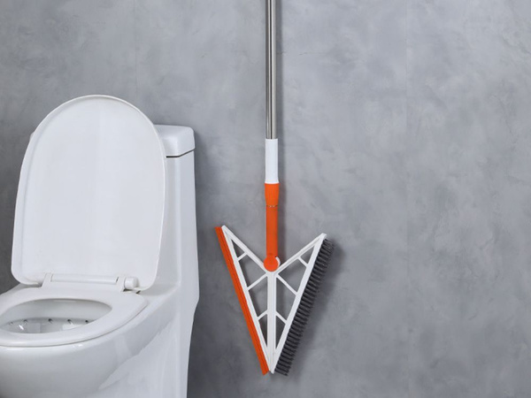 Silicone broom for water and other dirt with stick magic long