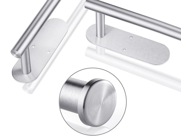 Toallero de cocina adhesivo metal plata loft