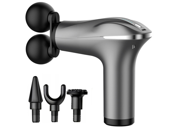 Pistolet de massage du dos masseur de jambes pistolet de massage puissant 4 embouts