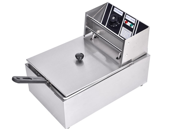 Elektrische frittiermaschine 6 l 2500 w für die gastronomie für pommes fries regelungspanel