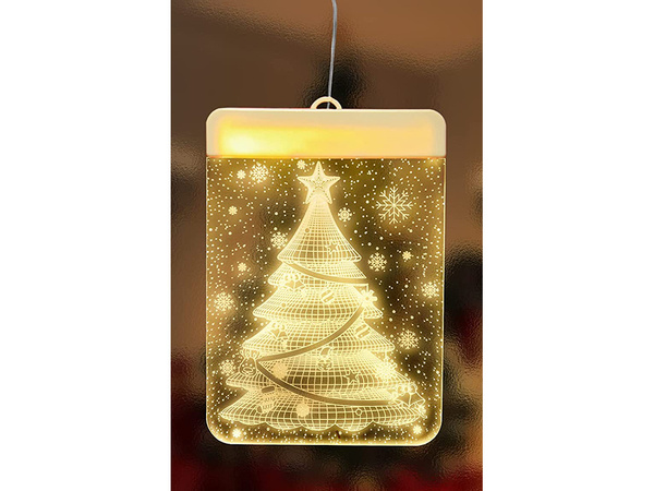 3d vitrážové okno dekorácie vianočné svetlá