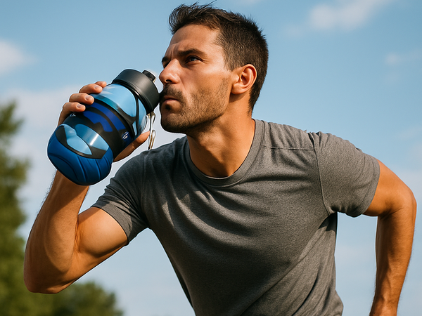 Bidón deportivo plegable de silicona botella deportiva con boca de beber 500