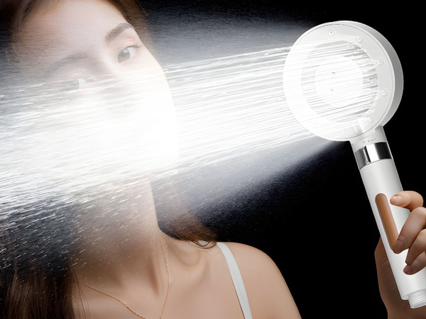 Dušas galva ar 5 strūmju režīmiem un ūdens filtru pret kaļķa veidošanosi spa