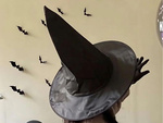 Sombrero de bruja halloween disfraz de bruja negro