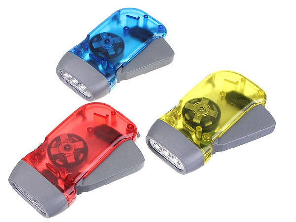 Dynamo kinetic torch 3 led rechargeable lamp