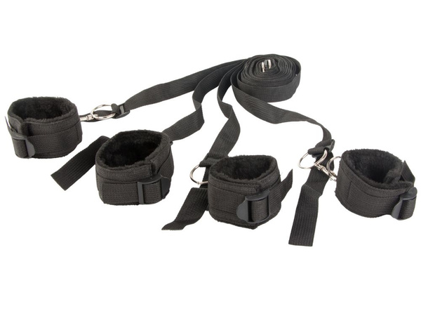 ESPOSAS BDSM CAMA ARNÉS CONJUNTO PARA PAREJAS CORREAS AJUSTABLES NEGRO