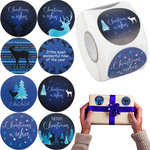 Kalėdiniai dekoratyviniai lipdukai ant 500 vnt. Ritinio "merry christmas