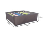Organisateur de soutien-gorge 6 compartiments pour tiroir de penderie gris