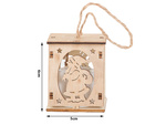 Wooden hanging christmas tree lantern lighting christmas decoration mickey