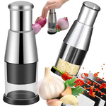 Rotary vegetable and fruit chopper for garlic hand chopper shredder