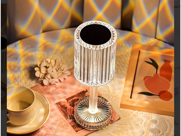 Lampe de table led cristal rgb telecommande usb