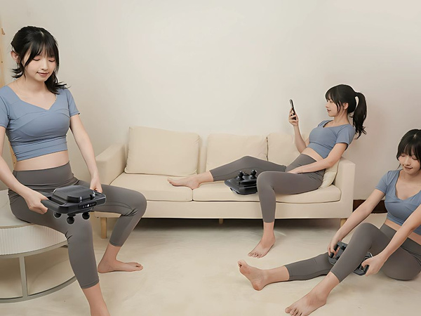 Kraftvolles körper-massagegerät 4 köpfe 20 stufen der stärke + 6 pulsmodi usb