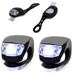 Jalgrattavalgustus 2 led esilaternat 2tk silikoon vesikindlast vee vastupanu