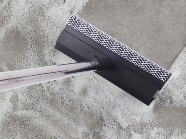 Window cleaner squeegee with sponge telescopic pole for windows mirrors floors