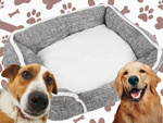Hundebett weiches bequemes flauschiges bett mit kissen grösse l
