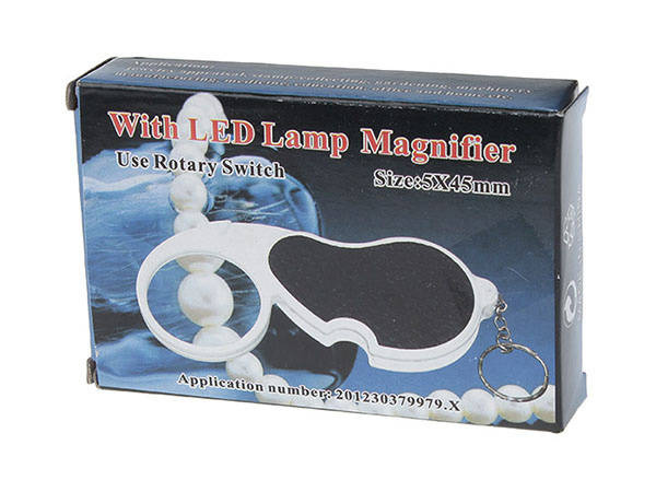 Lupa plegable lupa de bolsillo led