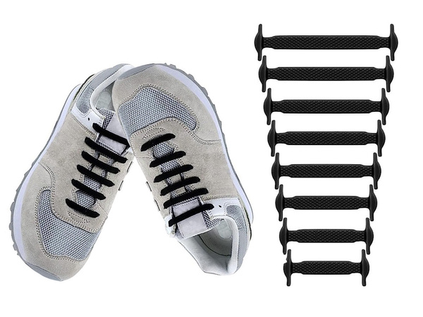Silicone shoe laces without binding 16pcs