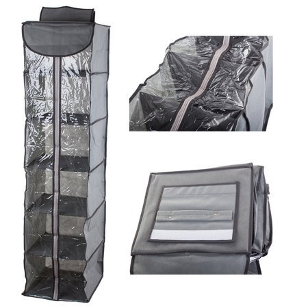 Závěsný organizér do skříně se 6 policemi 120 cm