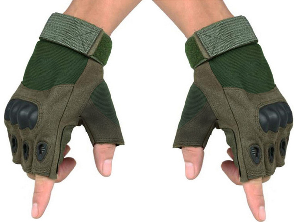 Guantes tácticos sin dedos supervivencia militar xl