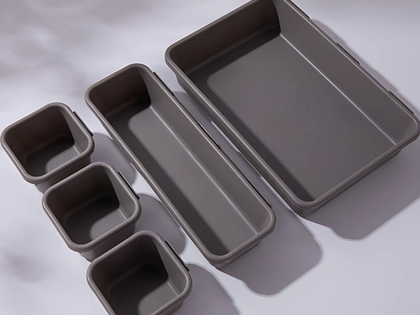 Organiseur 8pc trinket trays plastic drawer boxes