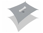 Sunshade dreptunghiular grădină impermeabil naviga 4x3m copertină