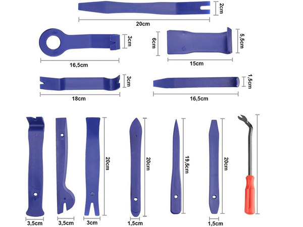 Set d'extracteurs de tissus d'ameublement ouvreurs de leviers clés couverture 11 pièces