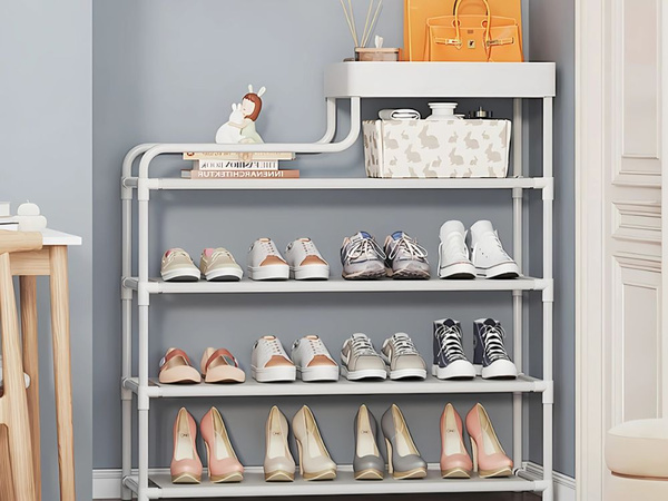 Schuhständer 5 etagen schuhständer metallschrank organiser mit regal