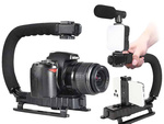 Sada pro vlogování nahrávání videa stativ mikrofon držák telefonu
