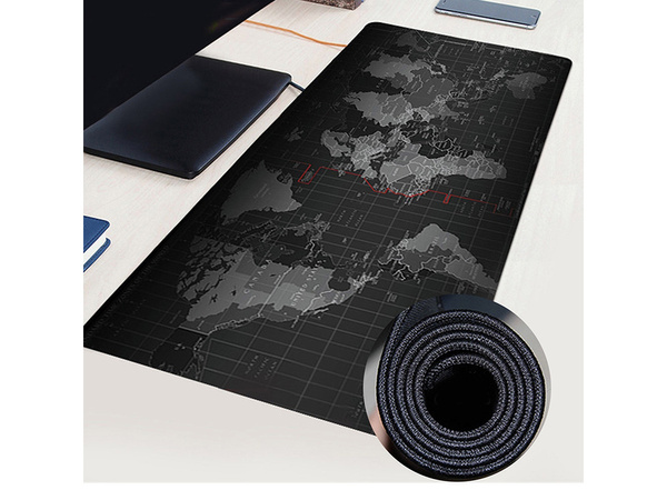 Tapis de souris large carte du monde de bureau 80x30