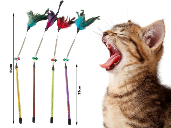 Macska játék horgászbot toll csörgő játék játék játék