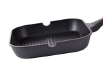 Patelnia grillowa do smażenia powłoka nieprzywierająca indukcja gaz 28cm