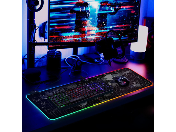 Tapis de souris gaming rétro-éclairé led xxxl