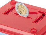Skarbonka sejf bankomat na kod dostępu banknoty monety pieniądze kod pin