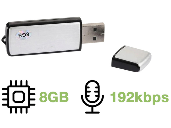 Mini dyktafon szpiegowski podsłuch pendrive usb