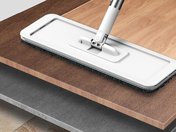 Plochý mop s ruční stěračkou 125 cm skládací široký mircofibre